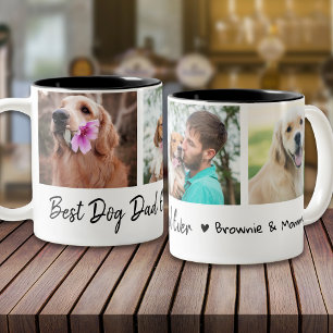 Bester Hundepapa Aller Tassen 3 Foto-Collage Perso