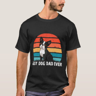 Bester Hundepapa aller Zeiten Boston Terrier Retro T-Shirt