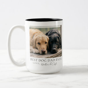 Bester Hundepapa Aller Zeiten Haustier-Eltern-Foto Zweifarbige Tasse