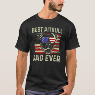 Bester Hundepapa Aller Zeiten Pitbull Amerikanisch T-Shirt