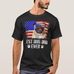 Bester Hundepapa aller Zeiten Pug Amerikanische Fl T-Shirt