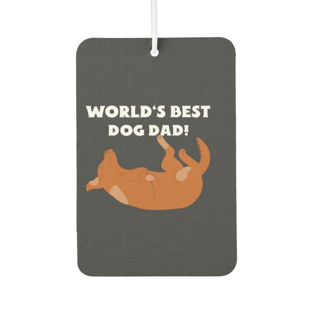 Bester Hundepapa der Welt! Autolufterfrischer (Vorderseite)