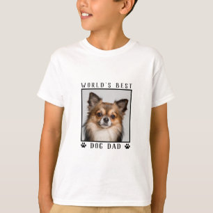 Bester Hundepapa der Welt Haustier-Foto Pfotenabdr T-Shirt