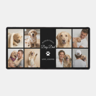 Bester Hundepapa der Welt Individuelle Fotocollage Schreibtischunterlage