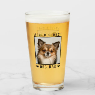 Bester Hundepapa der Welt Pfotenabdrücke Haustier- Glas