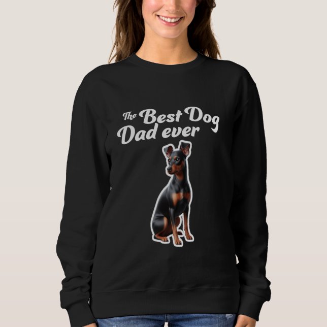 Bester Hundepapa ever  Manchester Terrier Sweatshirt (Vorderseite)