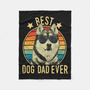 Bester Hundepapa Geschenk für sibirischen Husky Fleecedecke