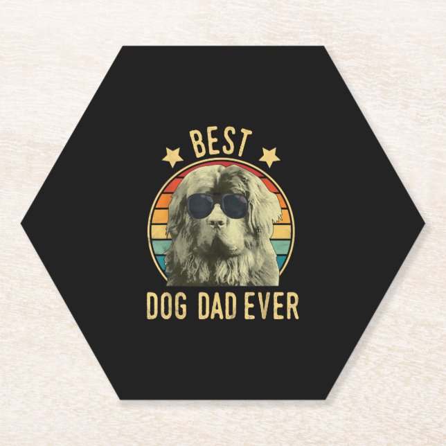 Bester Hundepapa | Geschenk von neufundland Untersetzer (Vorderseite)