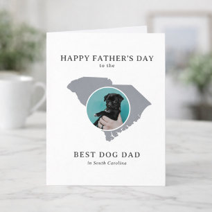 Bester Hundepapa in South Carolina Foto zum Vatert Feiertagskarte