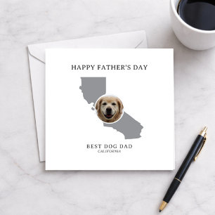 Bester Hundepapa Kalifornien Foto Vatertag Feiertagskarte