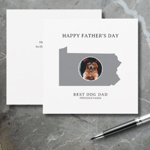 Bester Hundepapa Pennsylvania Foto Vater-Tag Feiertagskarte