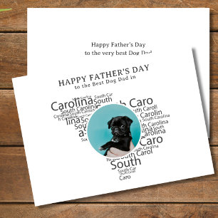 Bester Hundepapa South Carolina  Vatertagsfoto Feiertagskarte