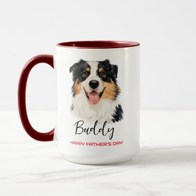 Bester Hundepapa überhaupt | Benutzerdefinierter V Tasse (Links)