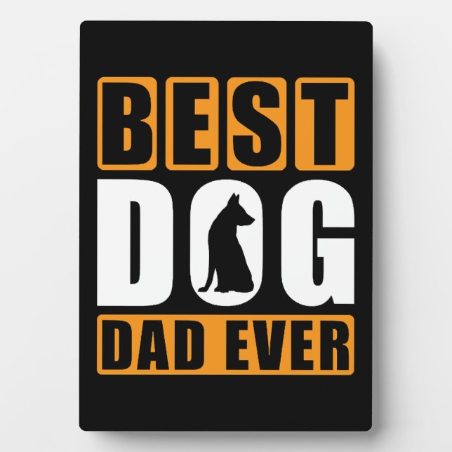 Bester Hundepapa überhaupt Fotoplatte (Vorderseite)