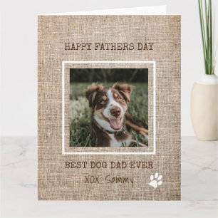 Bester Hundepapa überhaupt  Jute-Foto zum Vatertag Karte