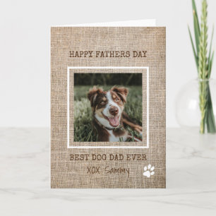 Bester Hundepapa überhaupt  Jute-Foto zum Vatertag Karte