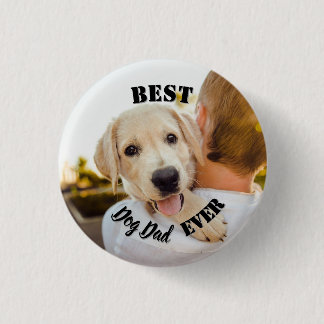 Bester Hundepapa überhaupt lustige Haustier-Foto Button