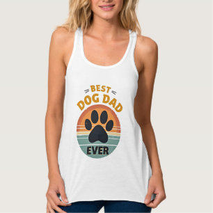 Bester Hundepapa überhaupt Vintage Retro Pfote Son Tank Top