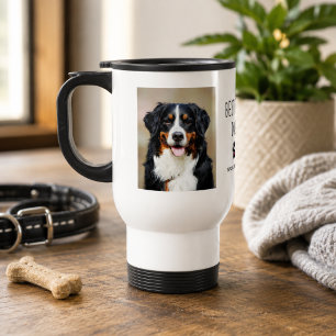 Bester Hundepapa Zwei Foto-Handschrift-Text Kaff Reisebecher