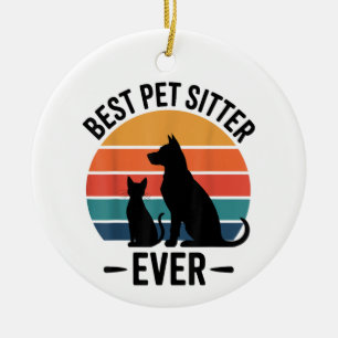 Bester Hundesitter Aller Zeiten Lustiges Haustier  Keramik Ornament