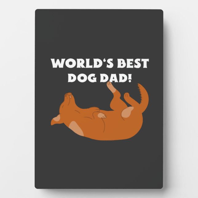 Bester Hundespapa der Welt! Fotoplatte (Vorderseite)