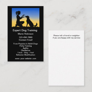 Bester Hundetrainer Canine Instructor  Visitenkarte