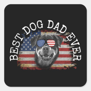 BESTER HUNDEVATER ALLER ZEITEN-Shirt  Quadratischer Aufkleber