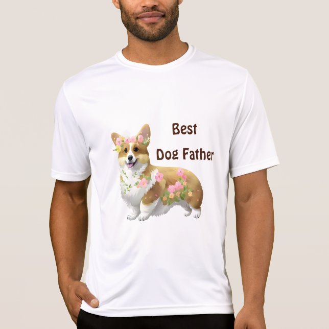Bester Hundevater Corgi für eine positive Stimmung T-Shirt (Vorderseite)