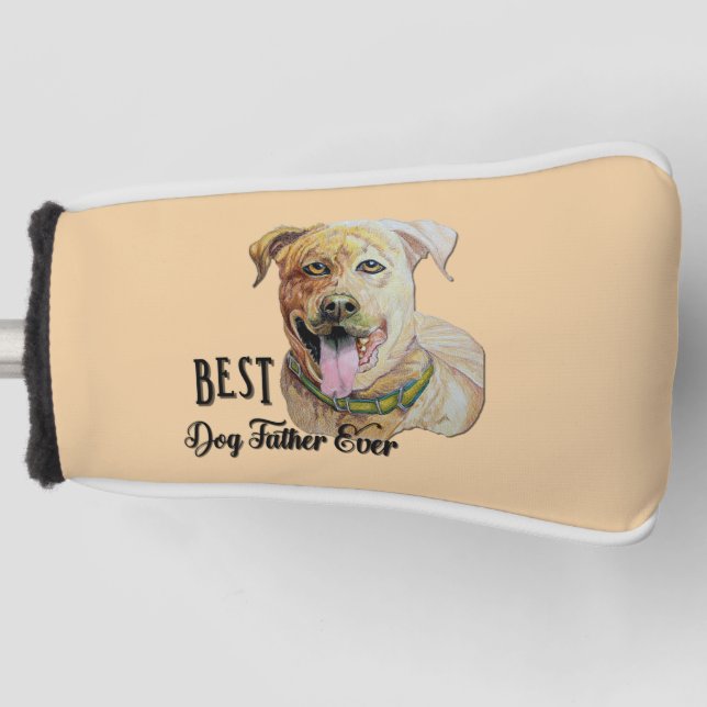 Bester Hundevater je Pit Bull Brindle Golf Headcover (Vorderseite)