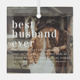 Bester Husband je | Angebot und Foto Ornament Aus Glas