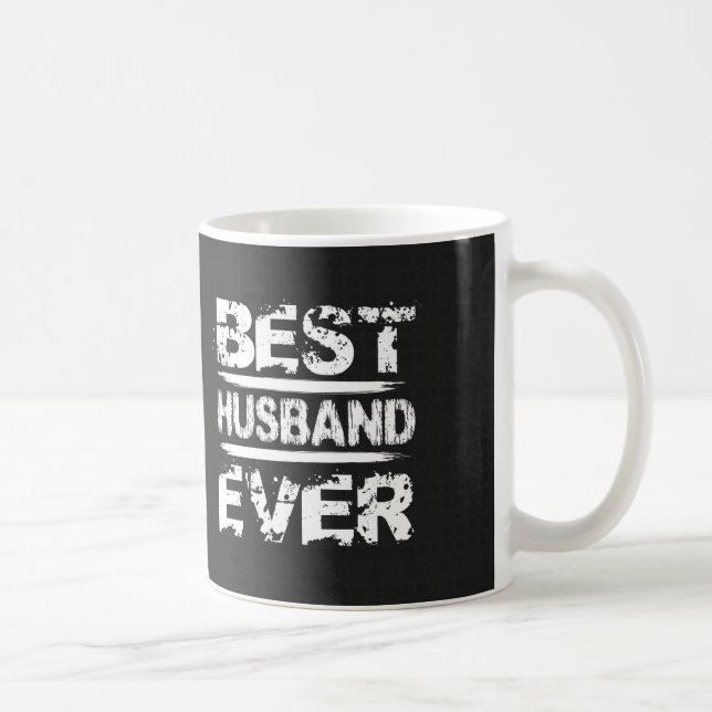 Bester HUSBAND je Schwarz-Weiß-Moderne A06Z Tasse (Rechts)