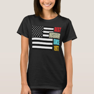 Bester Husband seit 1977 Jubiläum Gift USA Flag T-Shirt