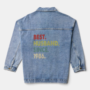 Bester Husband seit 1986 Retro 36. Wedding Aniver Jeansjacke