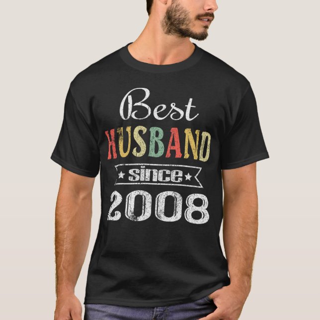 Bester Husband seit 2008. 12. Hochzeitstag T-Shirt (Vorderseite)