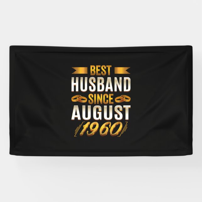 Bester Husband seit August 1960 - Funny 60. Banner (Horizontal)