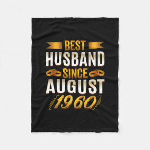 Bester Husband seit August 1960 - Funny 60. Fleecedecke