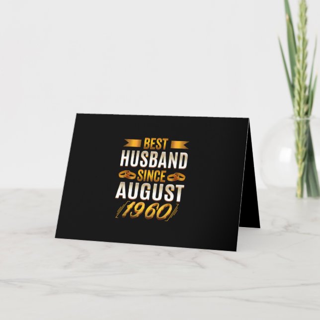 Bester Husband seit August 1960 - Funny 60. Karte (Vorderseite)