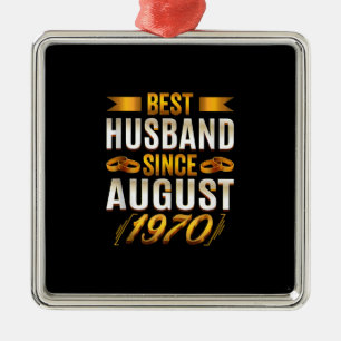 Bester Husband seit August 1970 - Funny 50. Ornament Aus Metall