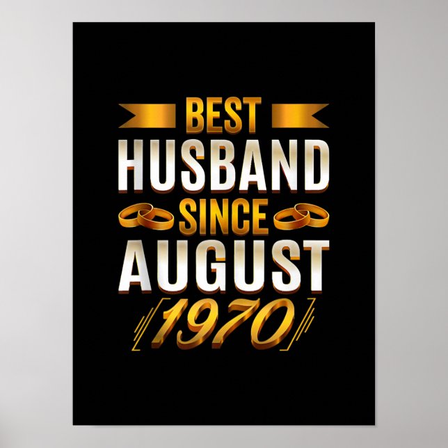 Bester Husband seit August 1970 - Funny 50. Poster (Vorne)