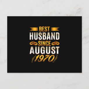 Bester Husband seit August 1970 - Funny 50. Postkarte