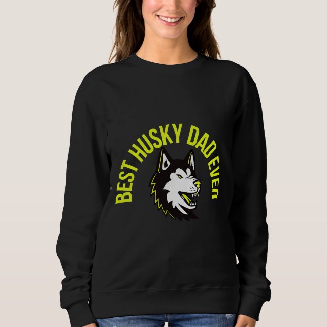 Bester Husky-Vater je Sweatshirt (Vorderseite)