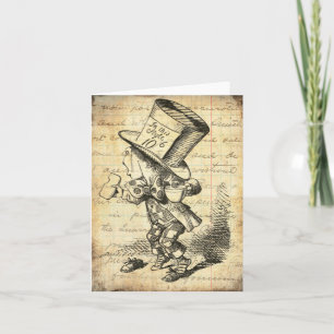 Bester Hutter in Alice im Wunderland Vintage Einladung