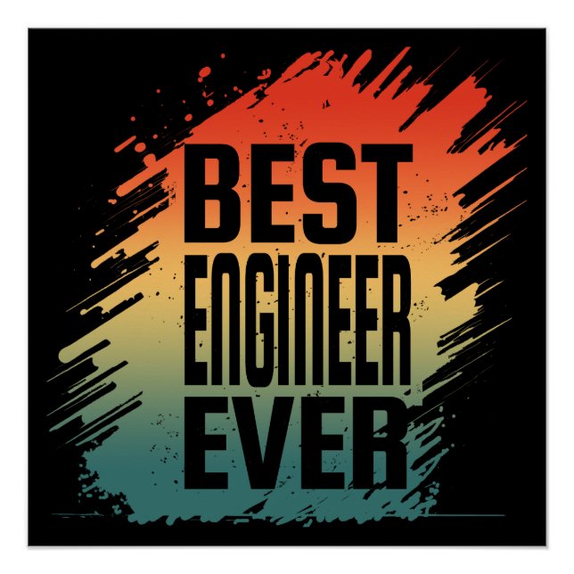 BESTER INGENIEUR ALLERZEITEN  POSTER (Vorderseite)