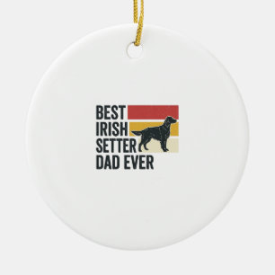 Bester Irischer Setter-Vater Aller Zeiten Vintage- Keramik Ornament