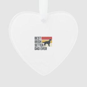 Bester Irischer Setter-Vater Aller Zeiten Vintage- Ornament