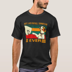 Bester Jack Russell Terrier Vater je Retro Vintag T-Shirt