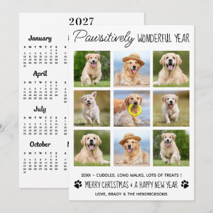 Bester Jahr Ever Hund Haustier Foto Collage 2027 K Feiertagskarte