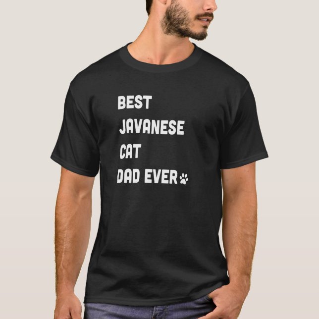 Bester Javaner-Katzendaddy für Männer  Katze T-Shirt (Vorderseite)