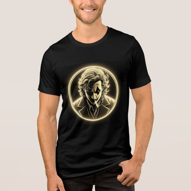 Bester Joker mit gelbem hellen Modell 1 Tri-Blend Shirt (Vorderseite)