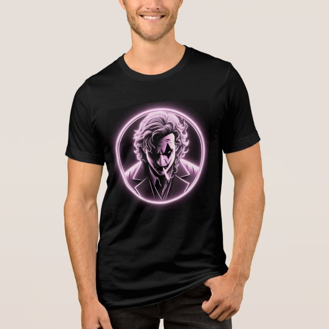 Bester Joker mit lila Lichtmodell 3 Tri-Blend Shirt (Vorderseite)